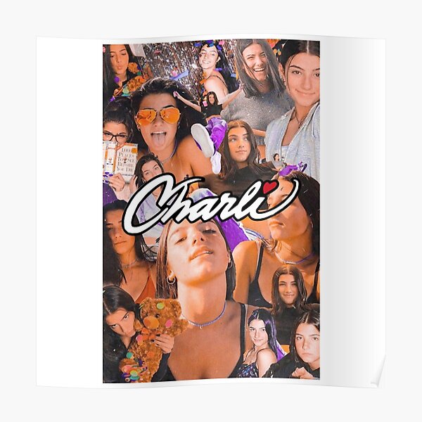 charli d'amelio collage Poster RB1602 product Offical Charli Damelio Merch