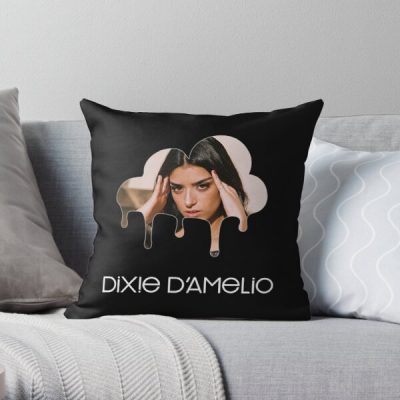 Dixie D'Amelio Logo 2 Throw Pillow RB1602 product Offical Charli Damelio Merch