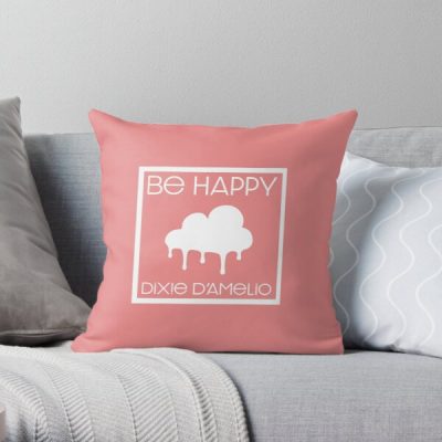 Dixie D'Amelio Be Happy 1 Throw Pillow RB1602 product Offical Charli Damelio Merch